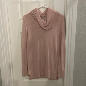 Loft tunic sweater. Cowl neck. Light pink. S. Worn twice.